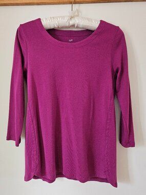 J. Jill Pima 3/4-Sleeve Scoop Neck Tee Shirt - Size XS
